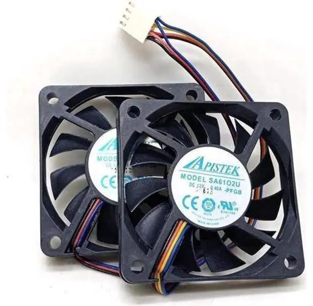 Main image of 2pcs/pair APISTEK 6cm 6010 SA6102U Ultra-thin Display Card PWM Temperature Controlled Heat Dissipation cooling Fan