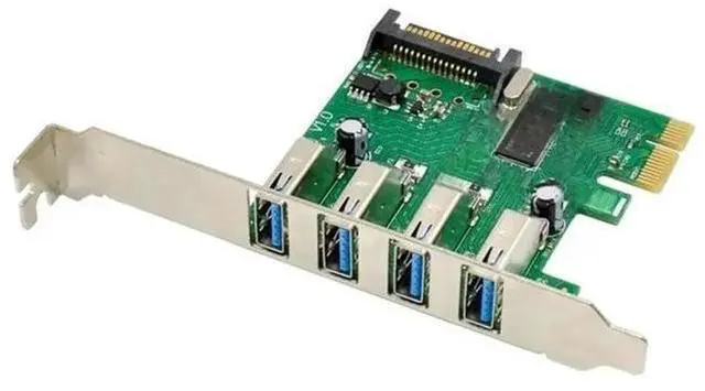 Main image of FOR PCI-E To 4 Port USB3.0 Expansion Card Super Speed USB3.0 Host Control Expansion Card chipset vl805 chip sata power supply