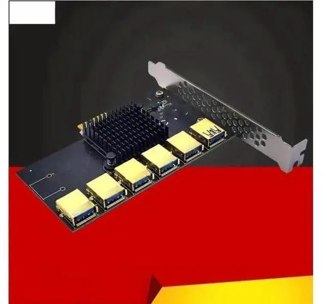 Main image of FOR PCI Express Multiplier PCIE 1 to 6 USB3.0 Riser Card for PCI Express X16 Riser Graphic Card ETH Add on Card