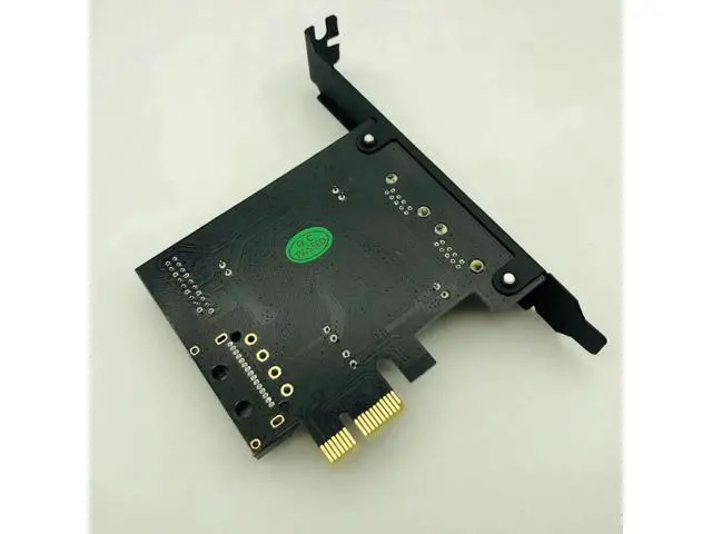 Alt view image 4 of 6 - Super Speed USB 3.0 PCI-E 2 Port PCI Express Expansion Card 19-Pin Power Connector for Desktops PC PCI Express USB 3.0 Cards