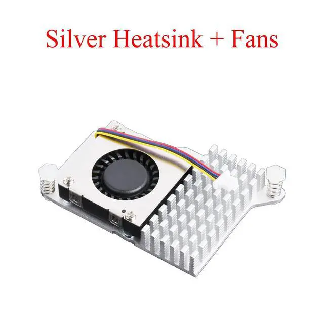 Alt view image 3 of 7 - Raspberry Pi 5 PWM Fan Heatsink, Anodized Aluminum, Silver | 5V PWM Speed Control; 8000RPM; 1.09CFM Airflow