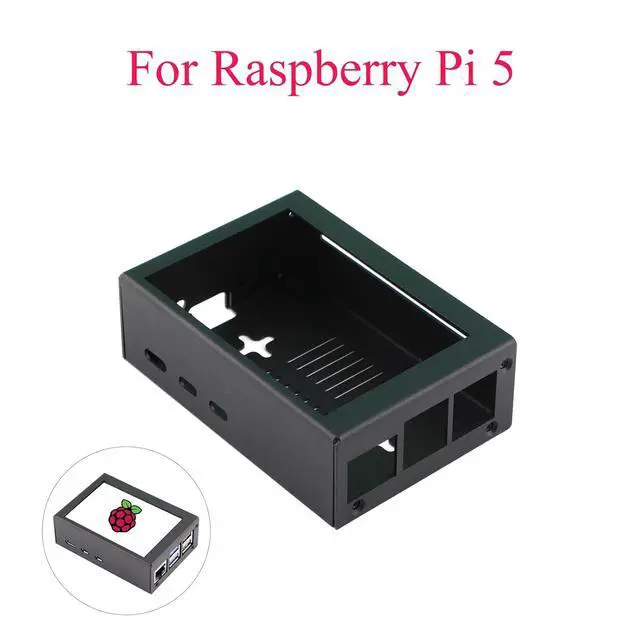 Alt view image 2 of 6 - for Raspberry Pi 5 Metal Protective Case | Metal; Support 3.5in Screen; Support PWM Active Cooler, Full Port cutouts; Dust/Anti-static Protection