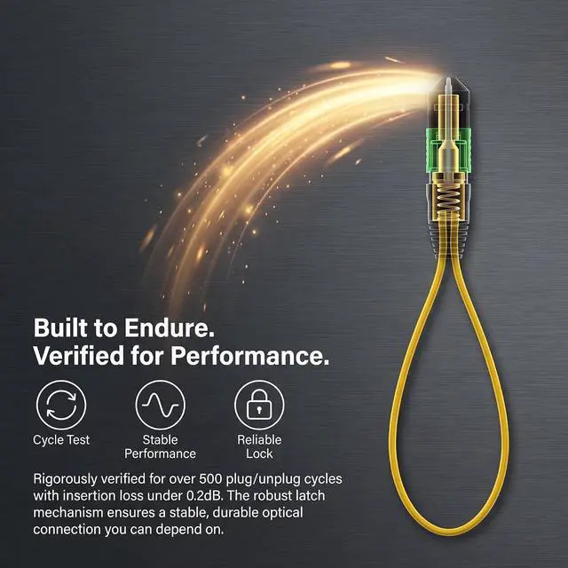 Alt view image 2 of 7 - MPO/MTP Fiber Optic Loopback Adapter Female Multimode OM4 8Cores (Type A) | Female Connector, Low Insertion Loss, High Return Loss, 500 Mating Cycles, for Link Testing