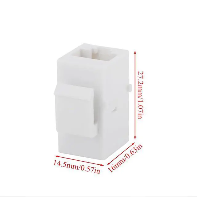 Alt view image 7 of 7 - 10 Pack CAT6 RJ45 Keystone Coupler, Female to Female UTP Insert, White | Tool-free Plug-and-Play, Universal Keystone Fit, Compact Lightweight Build, Flame-retardant ABS, Cat6/Cat5e/Cat5 Compatible