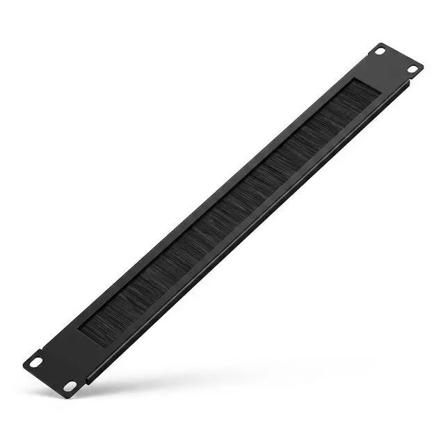 Main image of 1PCS 1U 19-Inch Network Rack Blanking Plate, 1.2mm Closed-Bristle Brush | 19-inch Standard 1U, Dust & EMI Protection, Easy Installation, Durable, Metal Material