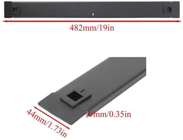 Alt view image 2 of 7 - 2PCS 1U 19-Inch Network Rack Blanking Plate, Clip-on Installation | 19-inch Standard 1U, Dust & EMI Protection, Easy Installation, Durable, Metal Material