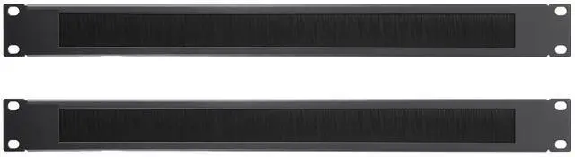 Main image of 2PCS 1U 19-Inch Network Rack Blanking Plate, 1.2mm Closed-Bristle Brush | 19-inch Standard 1U, Dust & EMI Protection, Easy Installation, Durable, Metal Material