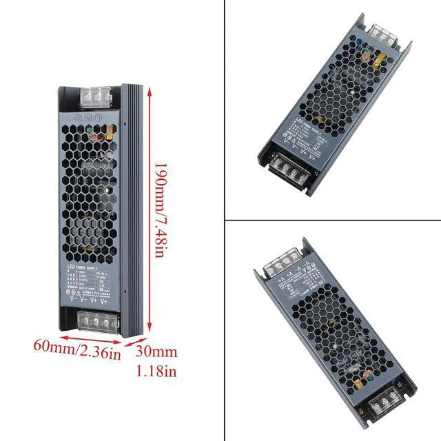 Alt view image 5 of 7 - Ultra Thin AC 110-264V to DC 12V 24W Switching Power Supply LED Driver | High Efficiency; Overheat/OV/OL/Short Circuit Protection; Flame-retardant Shell; CE RoHS FCC Certified; for LED