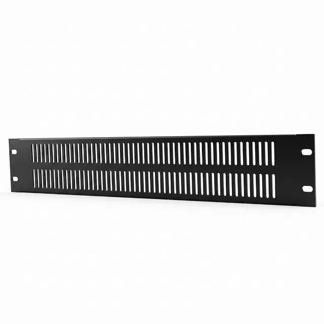 Main image of 1PCS Vented Metal Rack Blank Panel 2U for 19 Inch Server Racks | 19-inch Standard Rack Compatible, Vented Airflow Design, Dust & EMI Protection, Easy Mounting