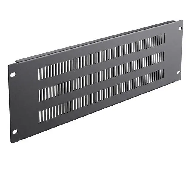 Main image of 1PCS Vented Metal Rack Blank Panel 3U for 19 Inch Server Racks | 19-inch Standard Rack Compatible, Vented Airflow Design, Dust & EMI Protection, Easy Mounting