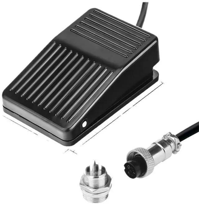 Main image of 1pcs TFS-1 Foot Pedal Switch 1NO1NC Electric Power Control Momentary Pedal Switch AC250V 10A with 12/16MM 2/3 Core(Green)
