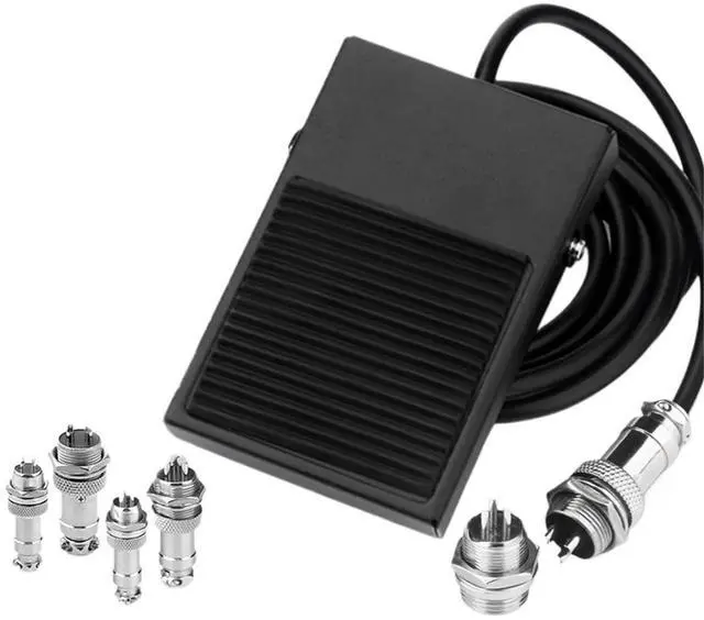 Alt view image 2 of 2 - 1pcs TFS-1 Foot Pedal Switch 1NO1NC Electric Power Control Momentary Pedal Switch AC250V 10A with 12/16MM 2/3 Core(Brown)