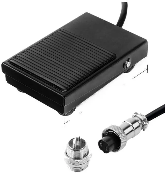 Main image of 1pcs TFS-1 Foot Pedal Switch 1NO1NC Electric Power Control Momentary Pedal Switch AC250V 10A with 12/16MM 2/3 Core(Brown)