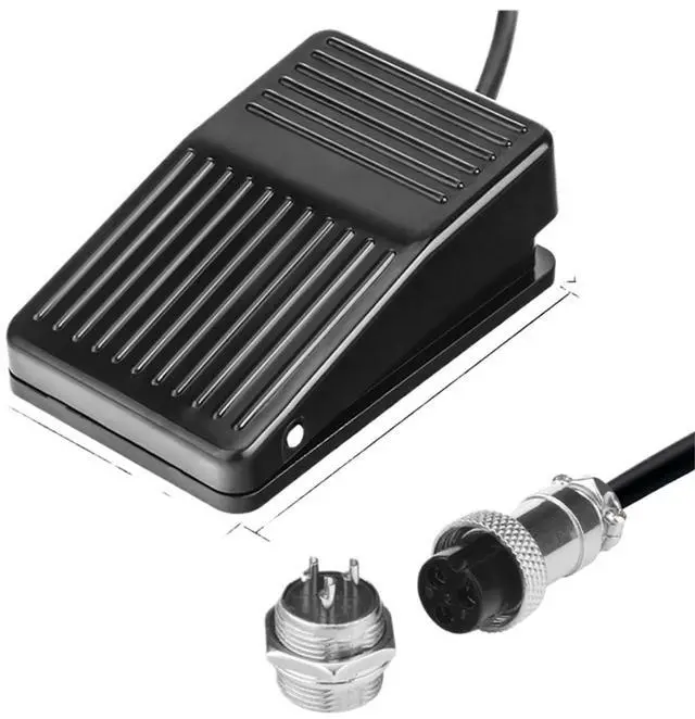 Main image of 1pcs TFS-1 Foot Pedal Switch 1NO1NC Electric Power Control Momentary Pedal Switch AC250V 10A with 12/16MM 2/3 Core(Gold)