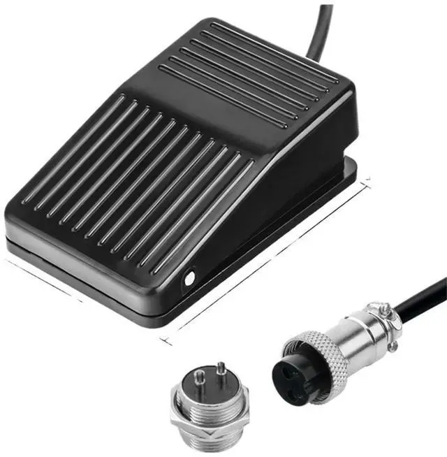 Main image of 1pcs TFS-1 Foot Pedal Switch 1NO1NC Electric Power Control Momentary Pedal Switch AC250V 10A with 12/16MM 2/3 Core(Gray)