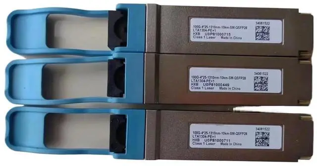 Main image of 1pcs QSFP28 1310NM 100G 10KM Transceiver 100G-4 * 25-1310nm-10km-SM-QSFP28 34061522 LTA1304-PE+1 FTLC1152WGPLC-HW LC Interface