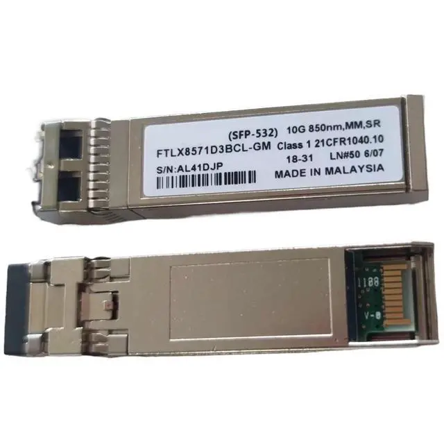 Alt view image 2 of 3 - 1pcs 10GB SFP Fiber Module FTLX8571D3BCL-GM SFP-532 10G 850NM MM SR 10g Transceiver Switch | 1pcs 10GB SFP Fiber Module FTLX8571D3BCL-GM SFP-532 10G 850NM MM SR Gigamon 10g Transceiver Switch