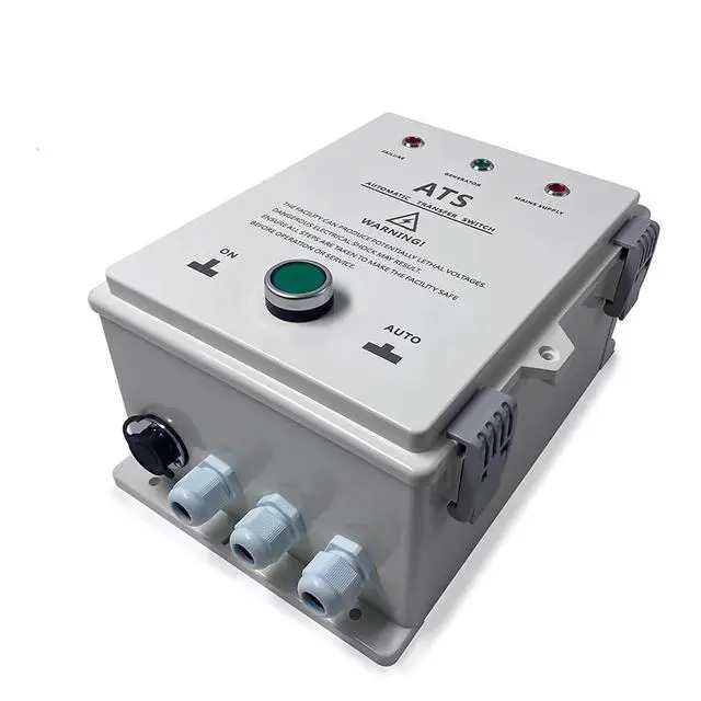 Alt view image 4 of 5 - Automatic Transfer Switch ATS Box 10KW, 220V/380V Dual Power | Automatic Transfer Switch ATS Box 10KW, 220V/380V Dual Power(Gasoline 220V 2P)