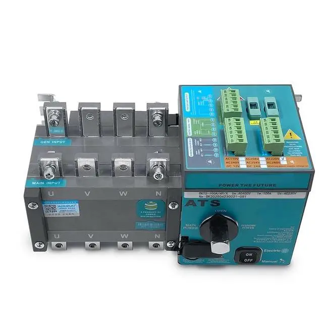 Alt view image 4 of 4 - 63A 100A 4P ATS Controller Dual Power Automatic Transfer Switch 220v | 63A 100A 4P ATS Controller Dual Power Automatic Transfer Switch 220v Control Voltage Electric Diesel(100A)