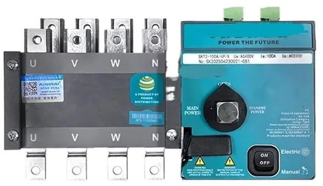 Main image of 4P SKT2-100A ATS controller dual power automatic transfer | 4P SKT2-100A ATS controller dual power automatic transfer switch parts 220V 380V SKT2-63A(SKT2-100A 4P)