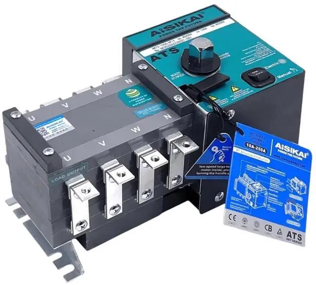 Alt view image 4 of 4 - 400A 630A 4P ATS Controller Dual Power Automatic Transfer Switch 220v | 400A 630A 4P ATS Controller Dual Power Automatic Transfer Switch 220v Control Voltage Electric Diese(630A)