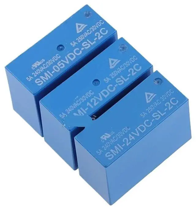 Main image of 1pcs SMI-05V 12V 24VDC-SL-A-SL-C-SL-2C 5A 10A 4/5/8-pin Relay(SMI-05VDC-SL-A)