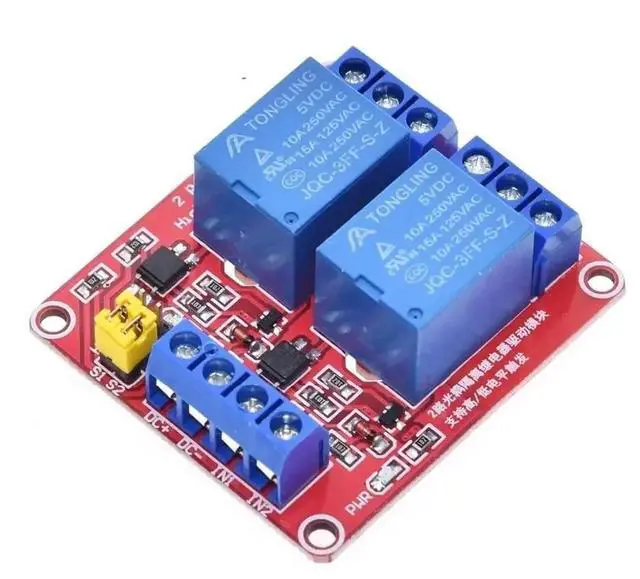 Main image of 1pcs Relay Module 1 2 4 6 8 Channel 5V 12V Relay Module Board Shield with Optocoupler(12V 2 Channel Red)