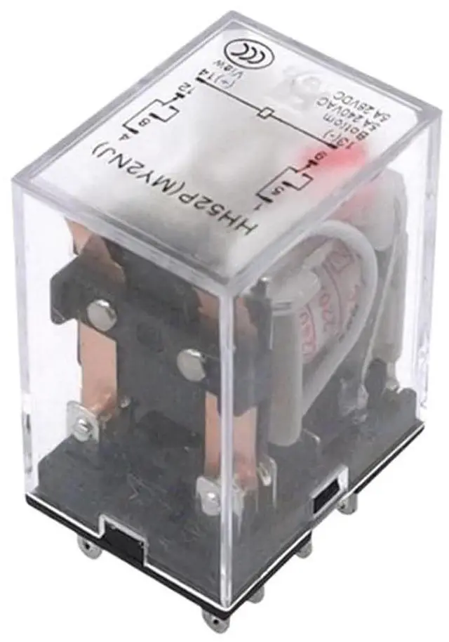 Main image of 1pcs HH52P HH53P HH54P Intermediate Relay Switch LED 6V 12V 24V AC 220V MY2NJ/MY3NJ/MY4NJ(HH52P DC12V)