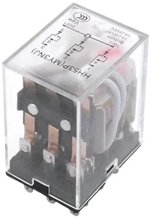 Main image of 1pcs HH52P HH53P HH54P Intermediate Relay Switch LED 6V 12V 24V AC 220V MY2NJ/MY3NJ/MY4NJ(HH53P AC220V)