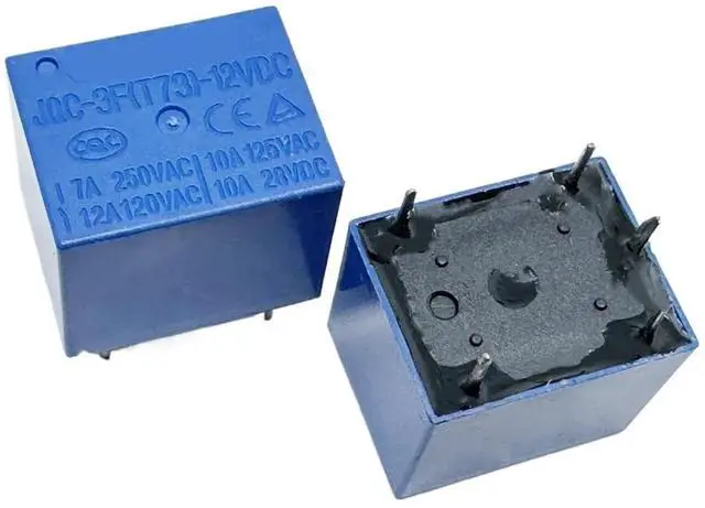 Main image of 1pcs JQC-3F(T73) 3V/5V/9V/12V/24VDC ; (T73C-9V/12V/24V) Relay 5pins(JQC-3F(T73)-12VDC-1.)