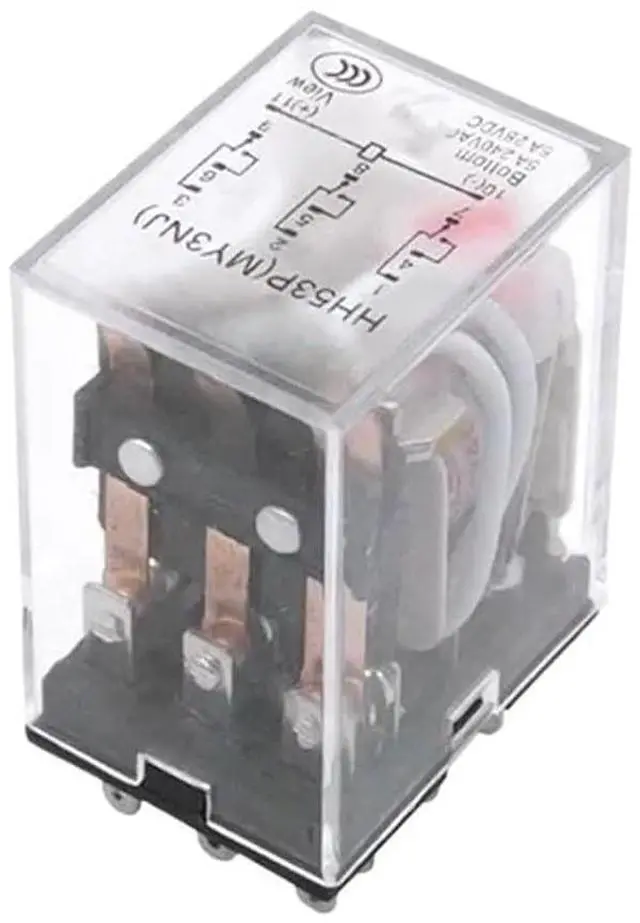 Main image of 1pcs HH52P HH53P HH54P Intermediate Relay Switch LED 6V 12V 24V AC 220V MY2NJ/MY3NJ/MY4NJ(HH53P DC12V)
