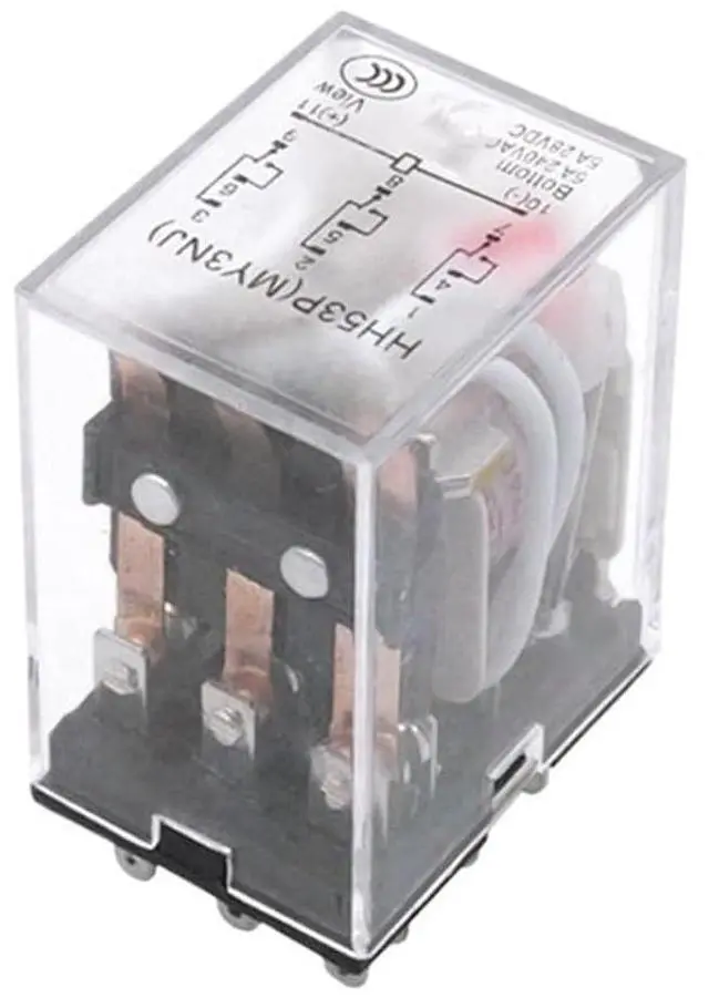 Main image of 1pcs HH52P HH53P HH54P Intermediate Relay Switch LED 6V 12V 24V AC 220V MY2NJ/MY3NJ/MY4NJ(HH53P AC110V)