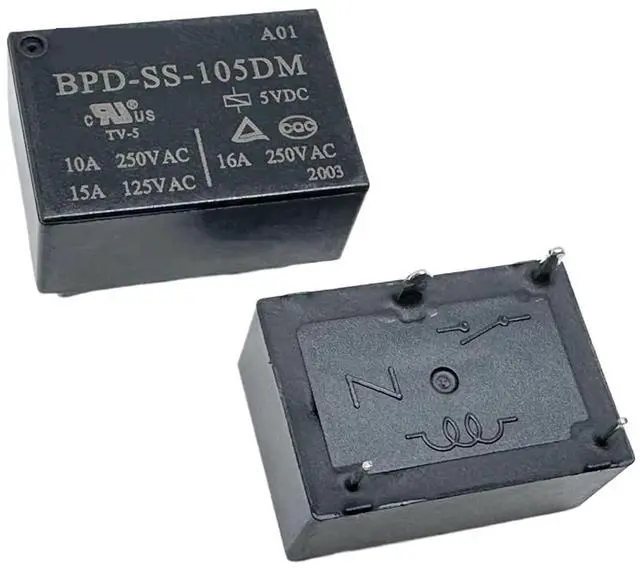 Main image of 1pcs BPD-SS-105DM ; BPD-SS-112DM ; BPD-SS-124DM ; (7520A-5V/12V/24V-16A) Relay 4pins(BPD-SS-105DM 5V)