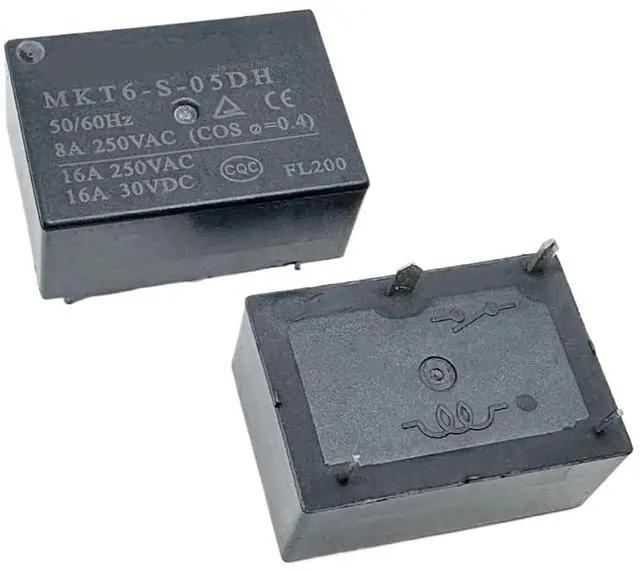 Main image of 1pcs MKT6-S-05DH ; /09DH ;/12DH ; /24DH ; (7520A-5V/9V/12V24V-16A) Relay 4pins(MKT6-S-05DH)
