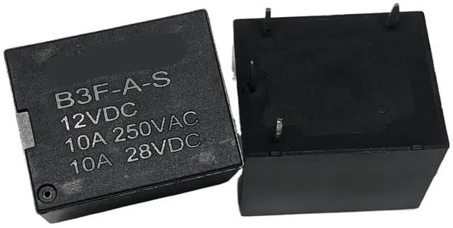 Main image of 1pcs B3F-A-S 12VDC (T73-1A-12V-10A) Relay 4pins