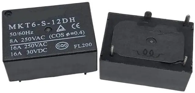 Main image of 1pcs MKT6-S-05DH ; /09DH ;/12DH ; /24DH ; (7520A-5V/9V/12V24V-16A) Relay 4pins(MKT6-S-12DH)