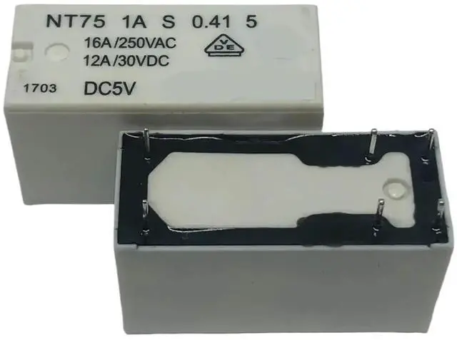 Main image of 1pc NT75 1A S 0.41 5 DC12V ; NT75 1A S 0.41 5 DC5V ; (115F-1A-6P-12V/5V-16A) Relay 6pins(NT75 1A S 0.41 5 5V)