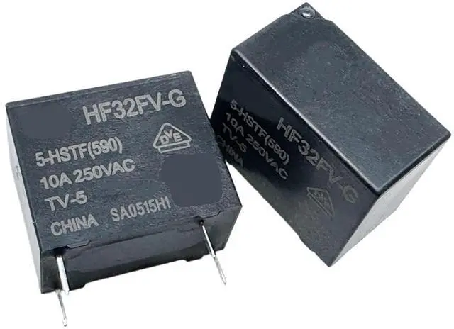 Main image of 1pcs HF32FV-G 5-HSTF(590) ; HF32FV-G 5-HSTF(335) ; (32F-1A-5V-10A) Relay 4pins(HF32FV-G 5-HSTF(590))