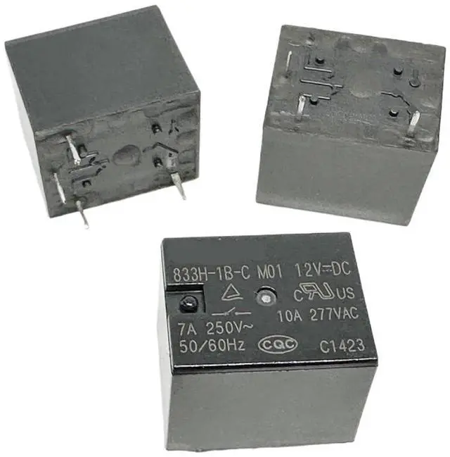 Main image of 1pcs 833H-1B-C 12VDC (Y3F-112DB/JQC-3F-12VDC-1DS/SRD-12VDC-SL-B/HRW-112B/HRA-S-12DB) (T73B-10A) Relay 4pins