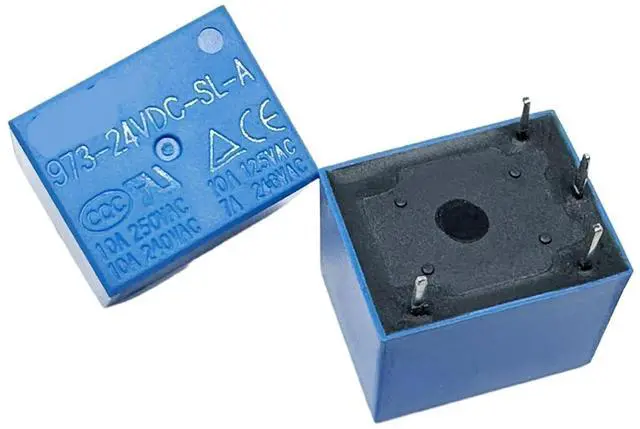 Main image of 1pcs 973-5VDC-SL-A-X ; 973-9VDC-SL-A ; 973-12VDC-SL-A ; 973-24VDC-SL-A ; 973-24VDC-SL-B (T73A-10A/12A/15A) Relay 4pins(Gold)