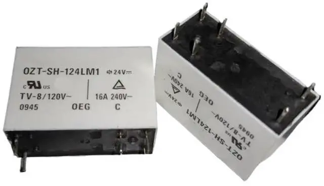 Main image of 1pcs OZ-SH-112LM1 ; OZ-SS-124LM1/124DM1 ; OZT-SH-124LM1 ; (14FA6-24V/12V-16A) Relay 6pins(OZT-SH-124LM1 24V)
