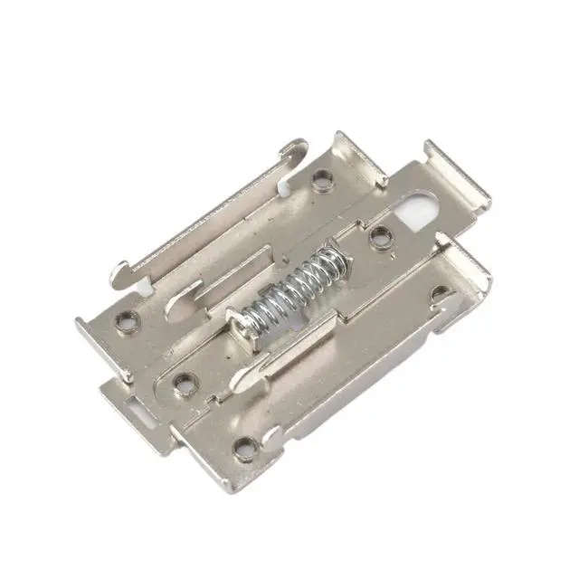 Alt view image 3 of 4 - 1pcs Single Phase SSR 35MM DIN Rail Fixed Solid State Relay Clip Clamp Mounting Bracket Iron Nickel Plating