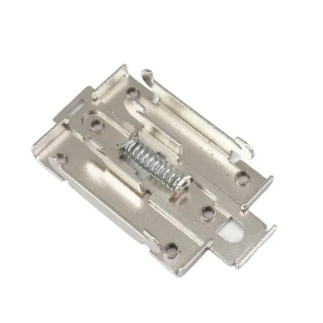 Alt view image 4 of 4 - 1pcs Single Phase SSR 35MM DIN Rail Fixed Solid State Relay Clip Clamp Mounting Bracket Iron Nickel Plating
