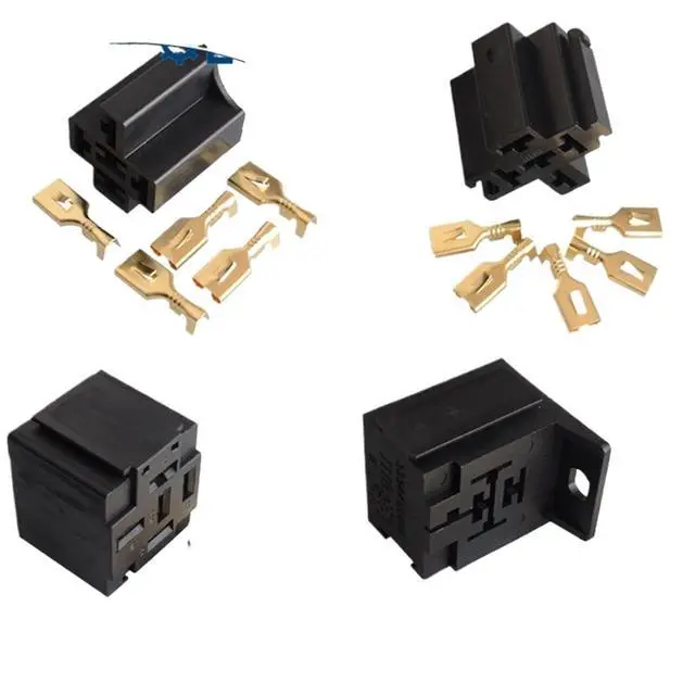 Alt view image 2 of 7 - 2pcs Car Auto Vehicle 5 Pin Relay with 5Pcs 6.3mm Copper(NO3)