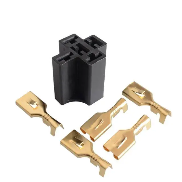 Alt view image 4 of 7 - 2pcs Car Auto Vehicle 5 Pin Relay with 5Pcs 6.3mm Copper(NO3)