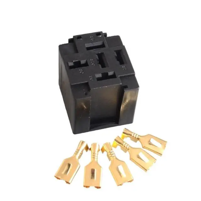 Alt view image 3 of 7 - 2pcs Car Auto Vehicle 5 Pin Relay with 5Pcs 6.3mm Copper(NO3)