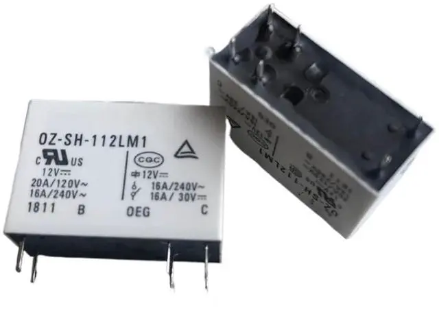 Main image of 1pcs OZ-SH-112LM1 ; OZ-SS-124LM1/124DM1 ; OZT-SH-124LM1 ; (14FA6-24V/12V-16A) Relay 6pins(OZ-SH-112LM1 12V)