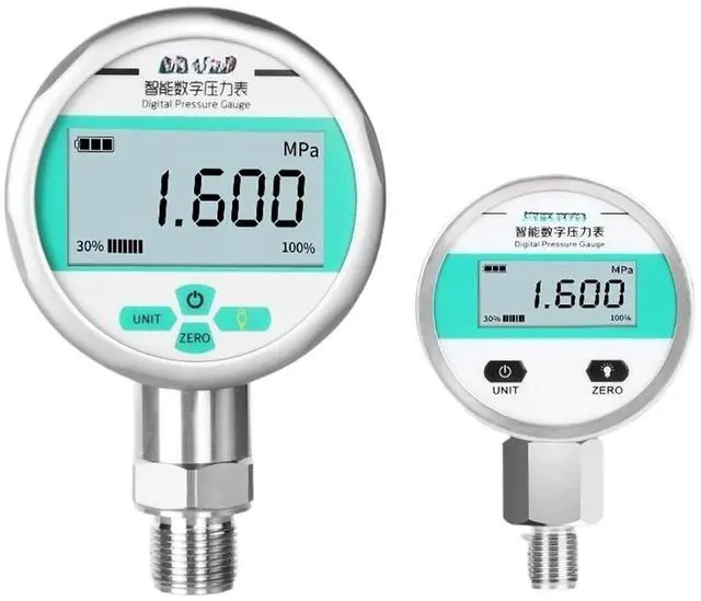 Alt view image 3 of 3 - 1pcs Negative Pressure Digital Pressure Gauge 0-1.6 mpa Stainless Steel Precision Water Pressure Gauge Shock-Resistant Vacuum Digital(-100kpa-100kpa)