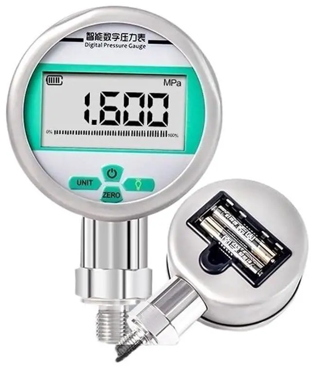 Main image of 1pcs Pressure Gauge Digital Intelligent Electronic Water Pressure Gauge High Precision Vacuum Negative Pressure Gauge Barometer(200 C high Tempera)
