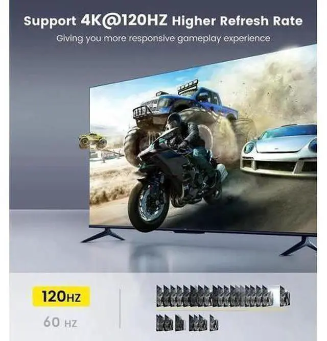 Alt view image 7 of 7 - Bi-Directional HDMI 2.1 Switch Splitter Aluminum 2 in 1 Out / 1 in 2 Out 8K 4K@120Hz HDR 3D Switcher for PS5 Xbox Blu-Ray Fire Stick HDTV